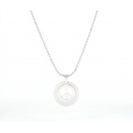 Peace silver coating chain