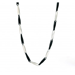  Black and white polished chain